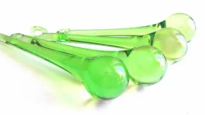 Spring Green Raindrop Chandelier Crystals, Pack of 5