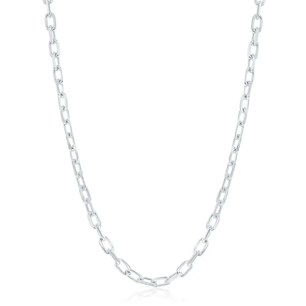 Sterling Silver 4.1mm Anchor Chain Rhodium Plated, 20" (92471)