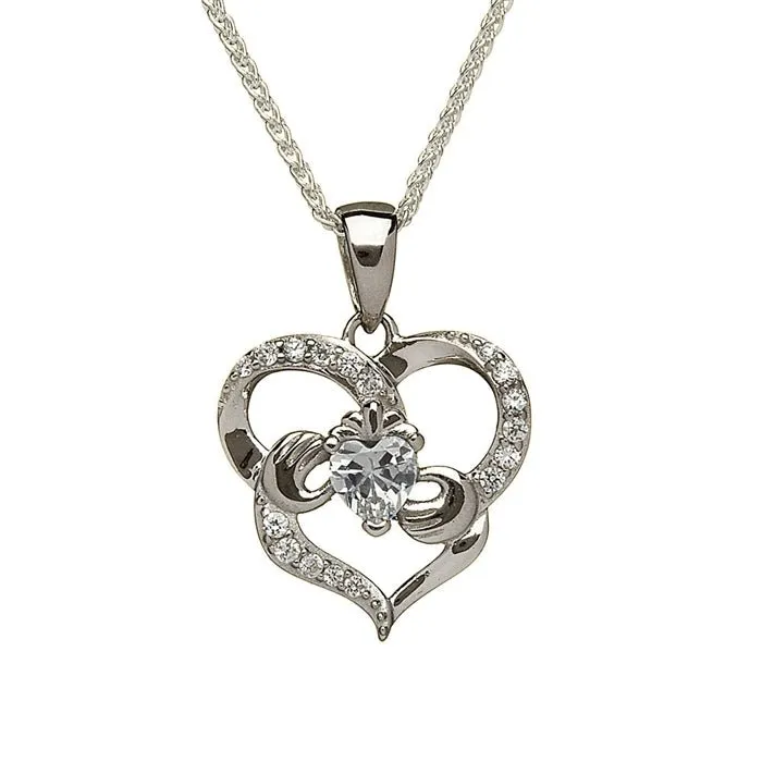Sterling Silver Claddagh Pendant LS-BP5
