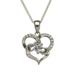 Sterling Silver Claddagh Pendant LS-BP5