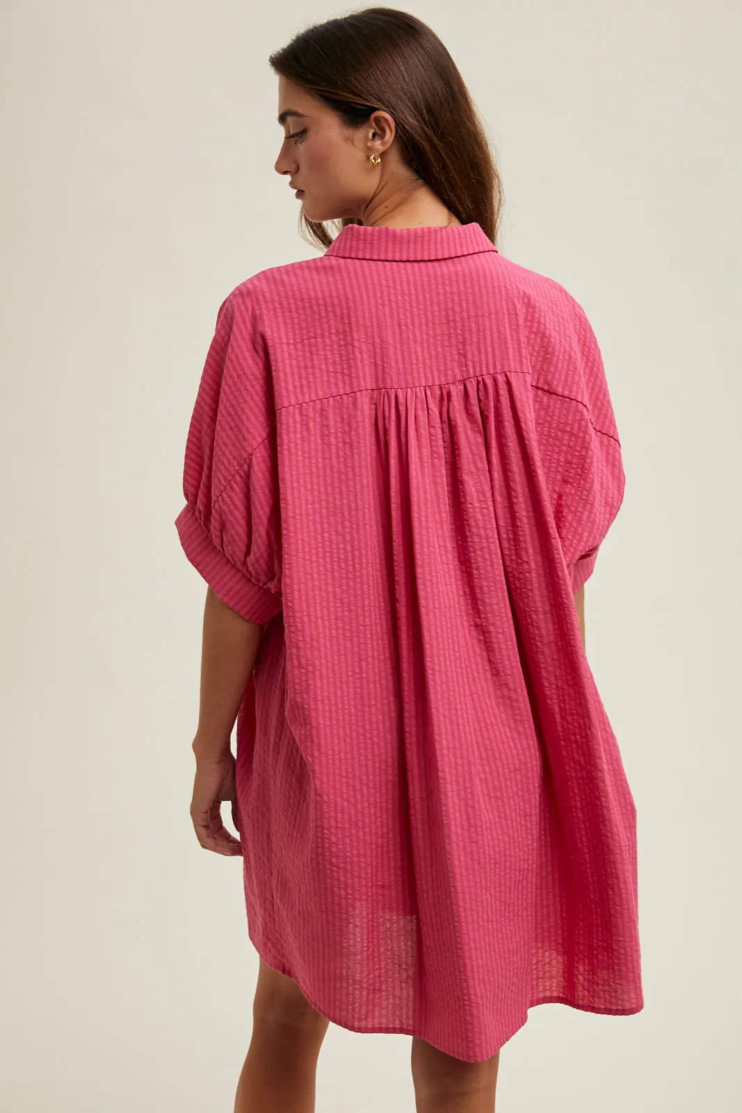 Susan Striped Button Up Mini Dress
