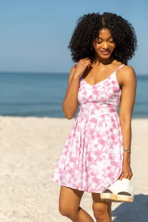 Sweetest Dreams Pink Vintage Floral Mini Dress