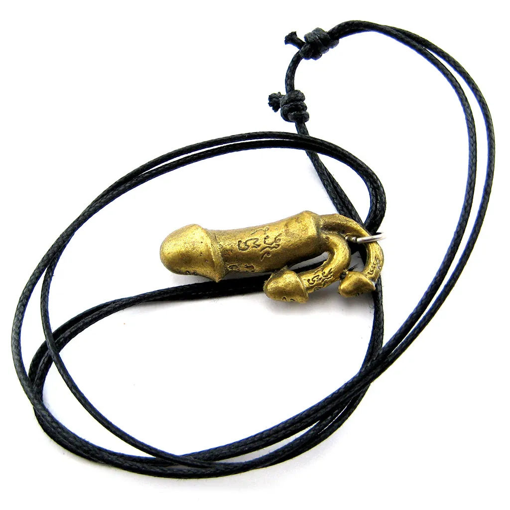 Thai Buddhist Palad Khik Brass Many Phalluses Erotic Sex Amulet