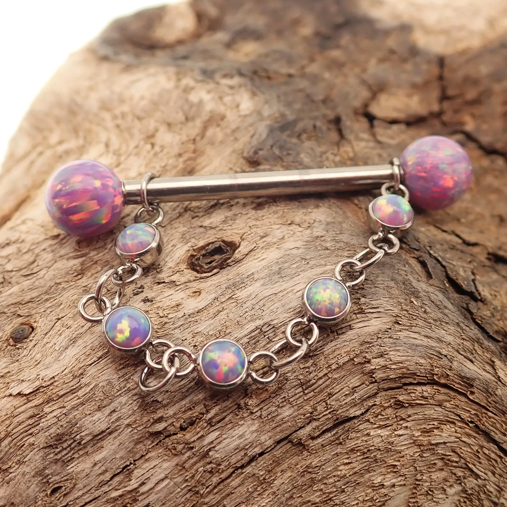 Titanium Opal Piercing add on Chain