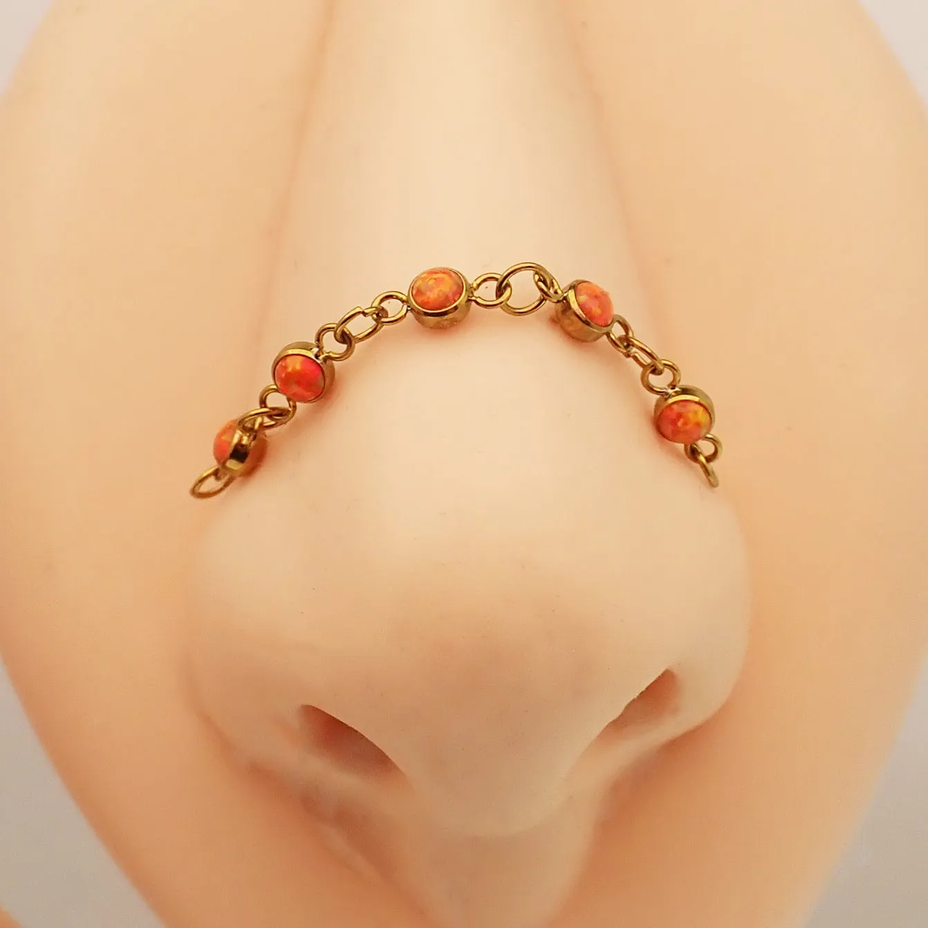 Titanium Opal Piercing add on Chain