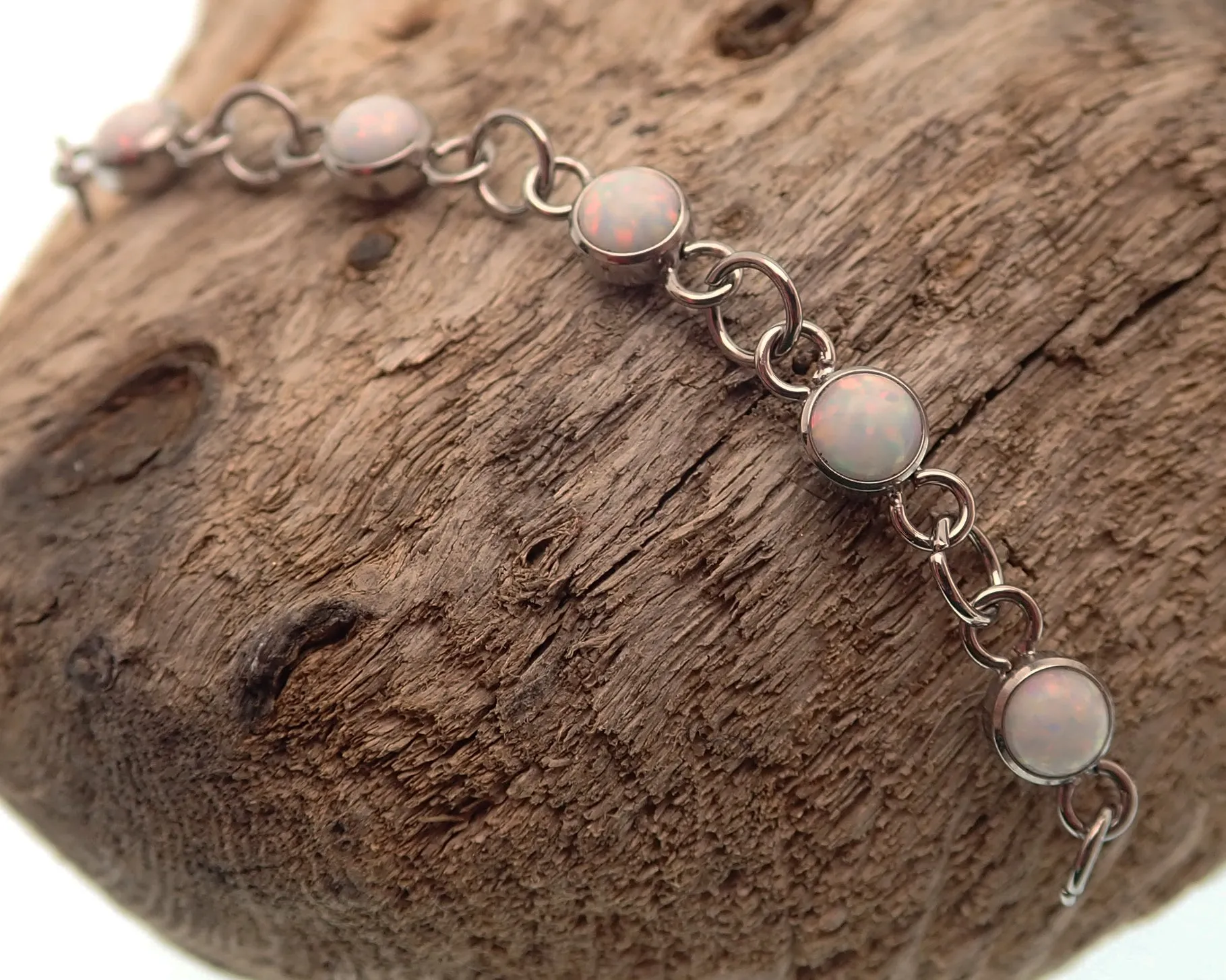 Titanium Opal Piercing add on Chain