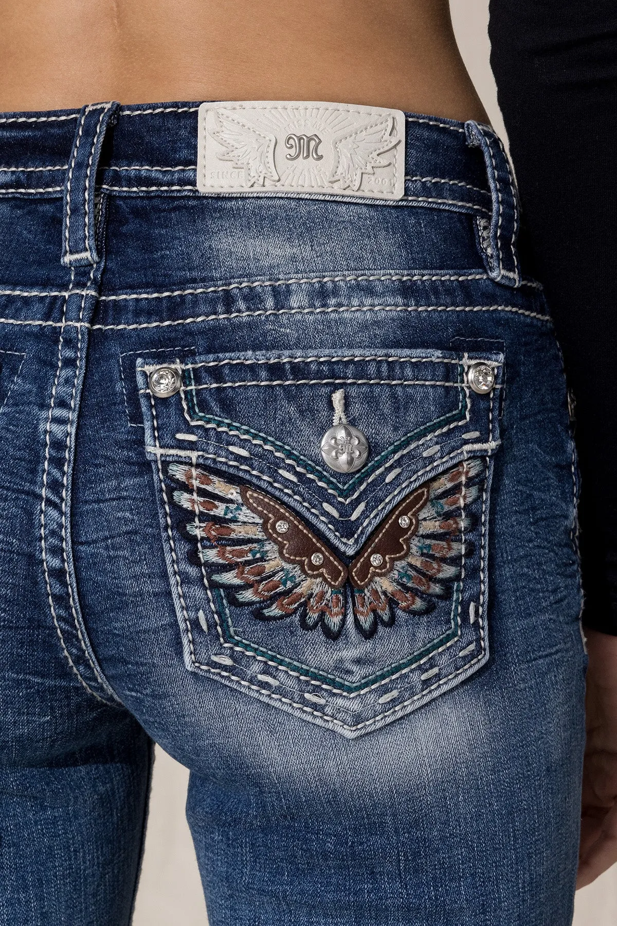 Tribal Wing Bootcut Jeans