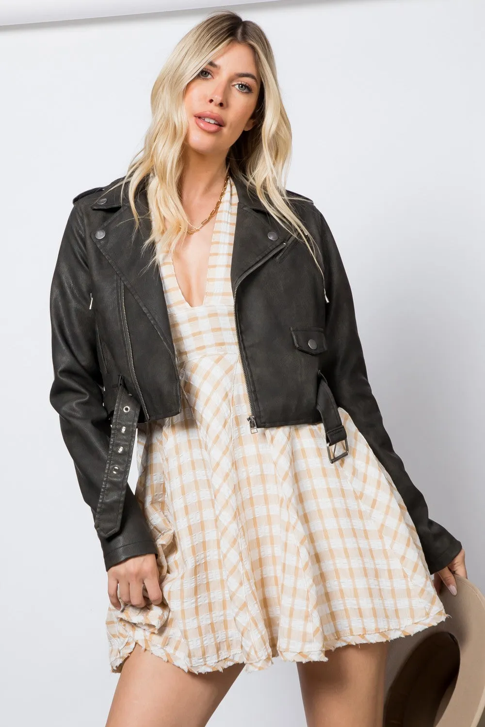 Two Tone Moto Jacket