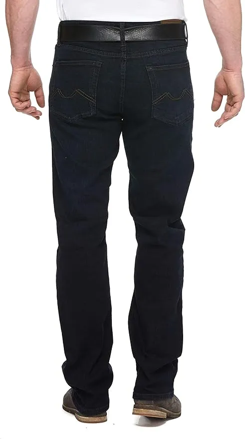 Urban Star Mens Jeans Relaxed Fit – Straight Leg Stretch Jeans for Men 42W x 31L Black - Retails $120 
