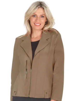 Vegan Leather Zip Jacket