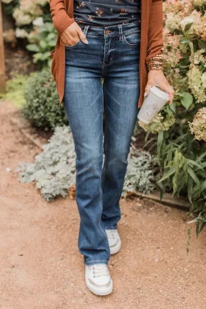 Vervet High-Rise Bootcut Jeans- Tamsin Wash