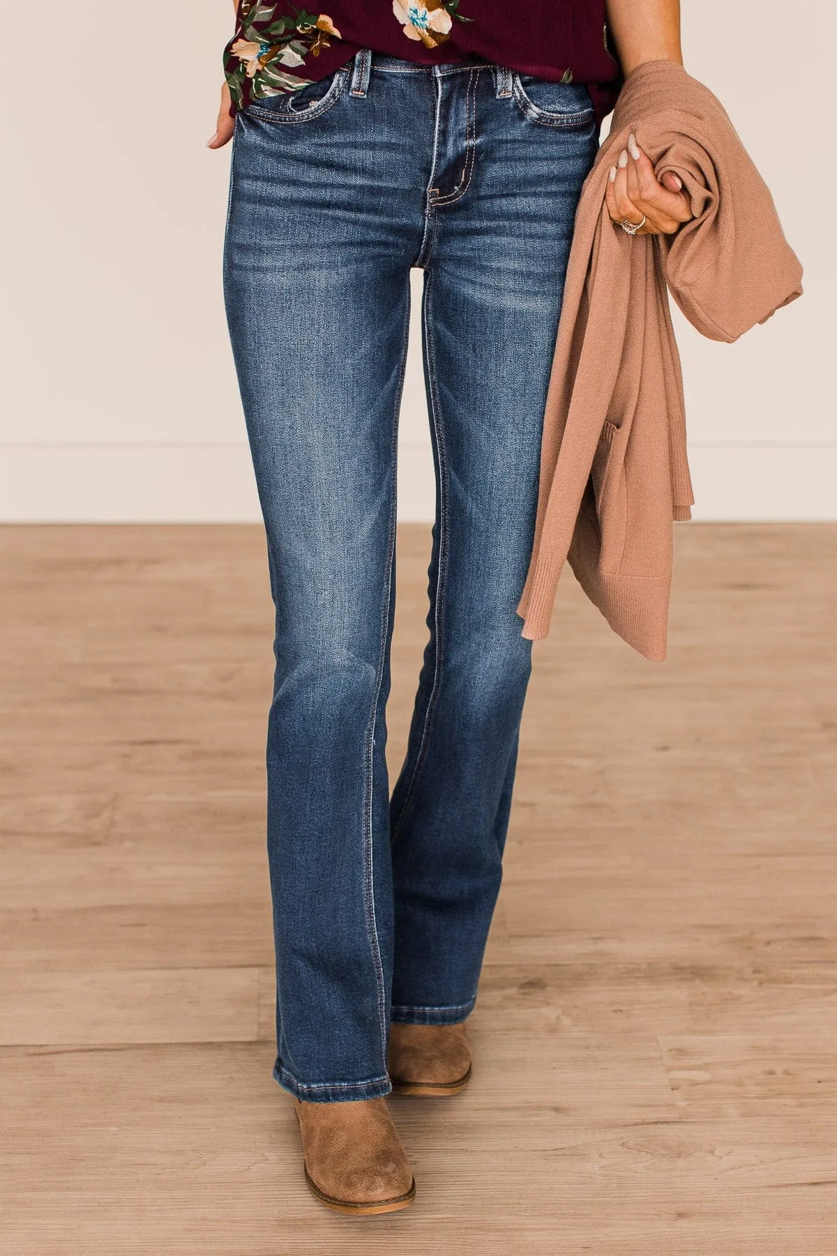 Vervet High-Rise Bootcut Jeans- Tamsin Wash