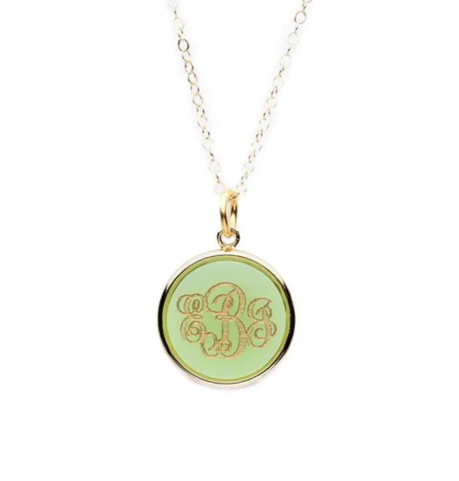 Vineyard Round Monogram Necklace