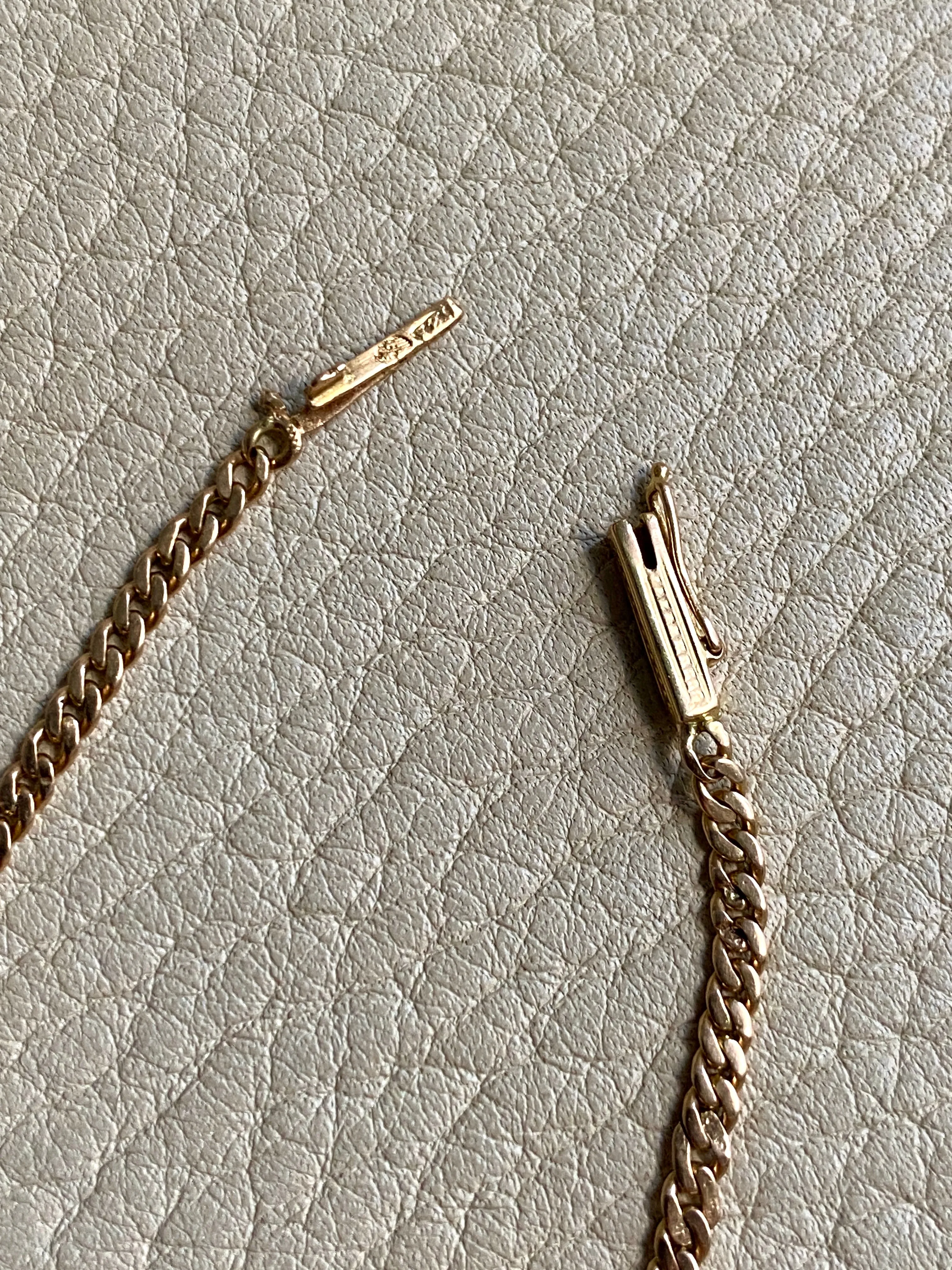 Vintage 18k gold curb bracelet - 7.5 inch length