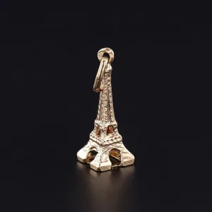 Vintage Eiffel Tower Charm of 18k Gold