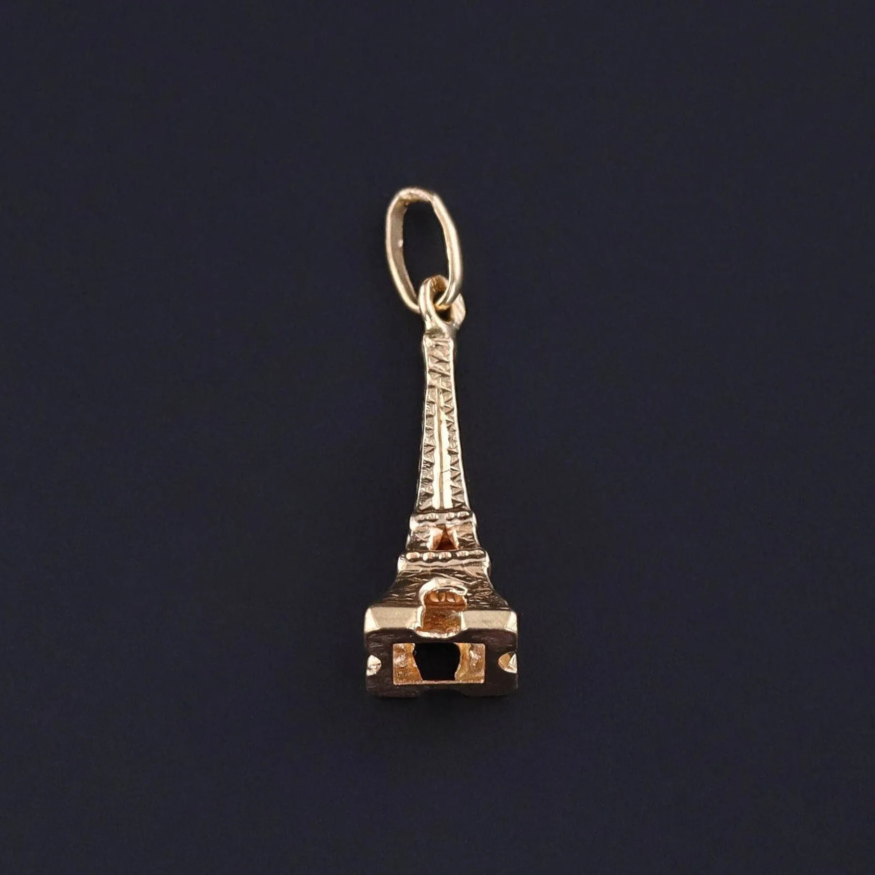 Vintage Eiffel Tower Charm of 18k Gold