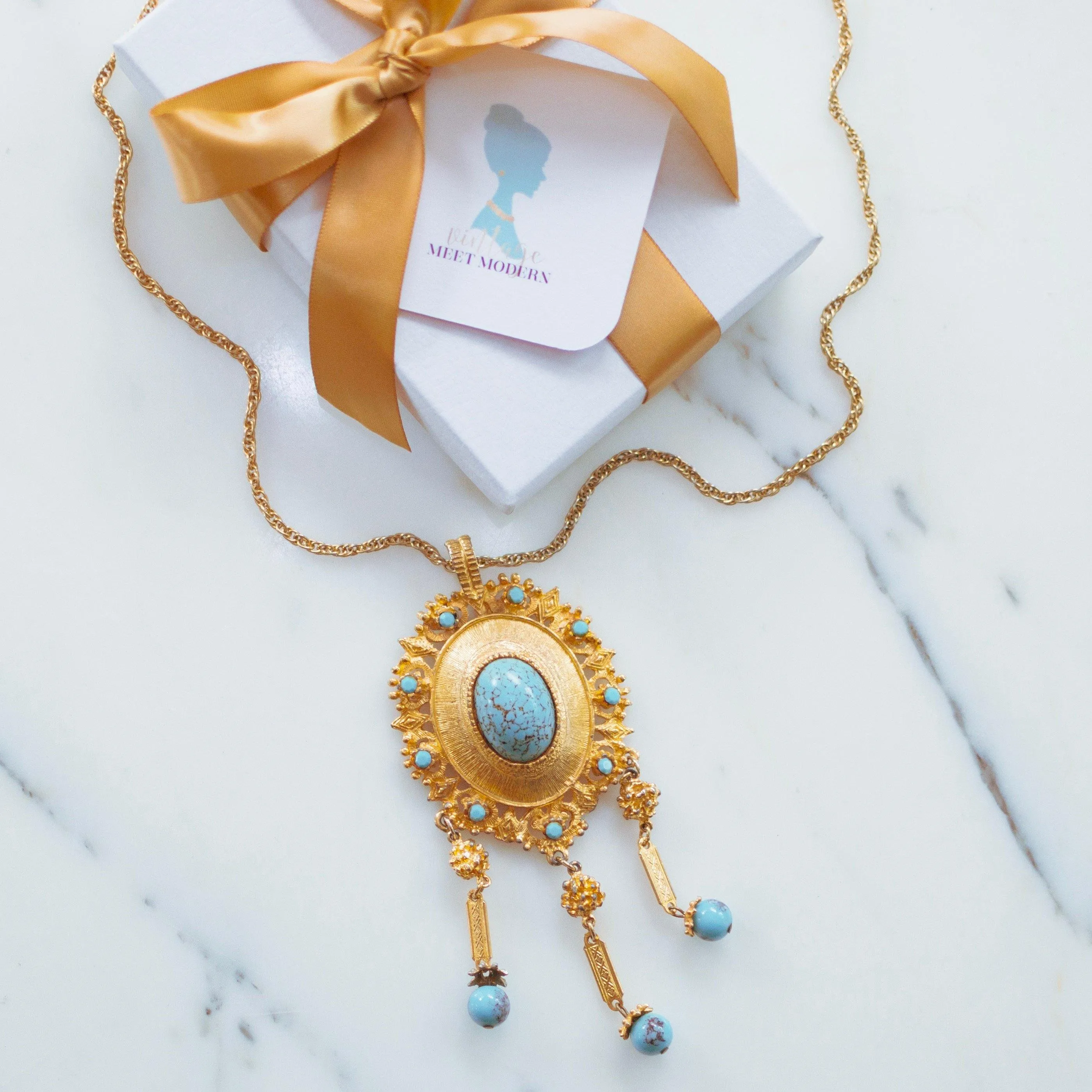 Vintage Gold Snake Chain Necklace