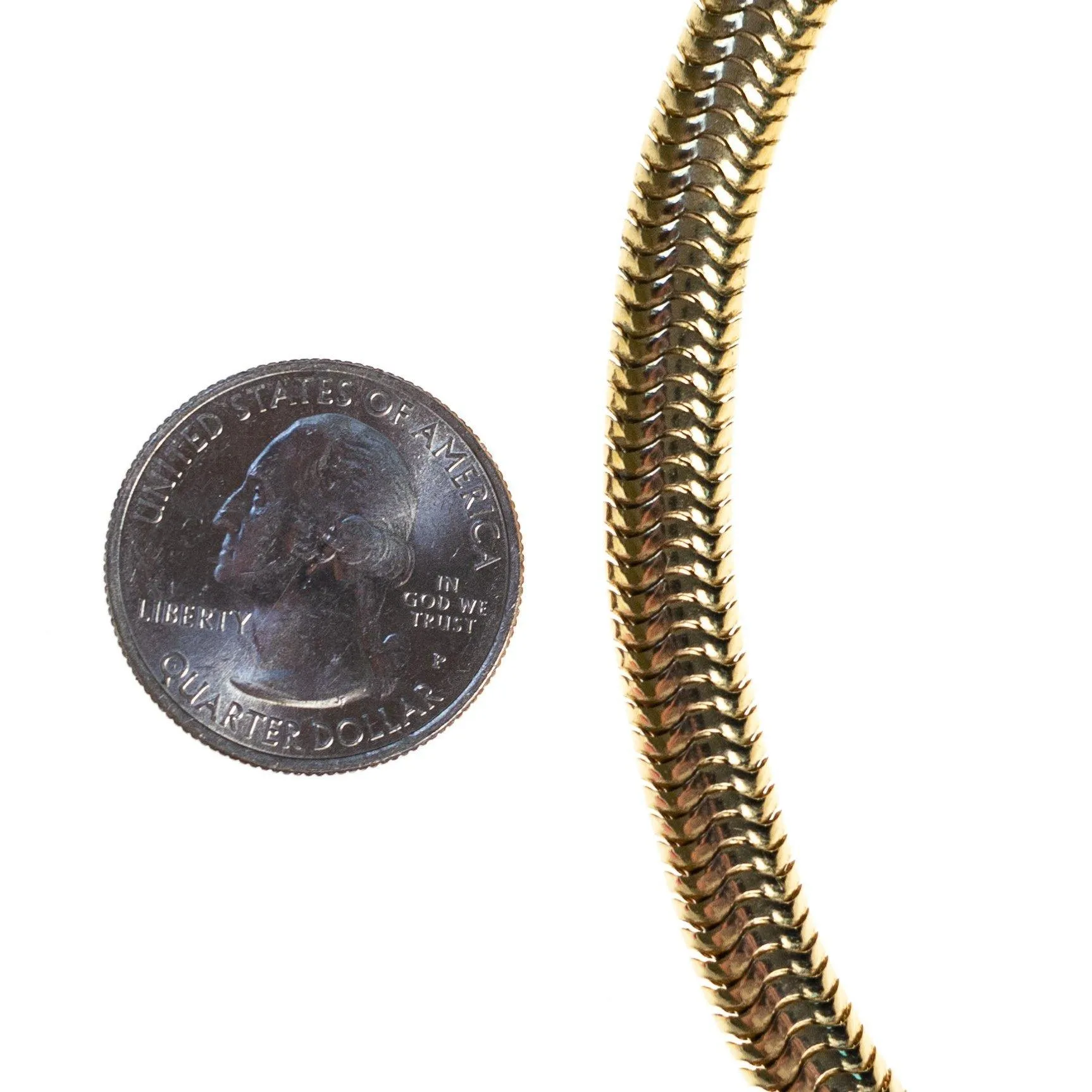 Vintage Gold Snake Chain Necklace