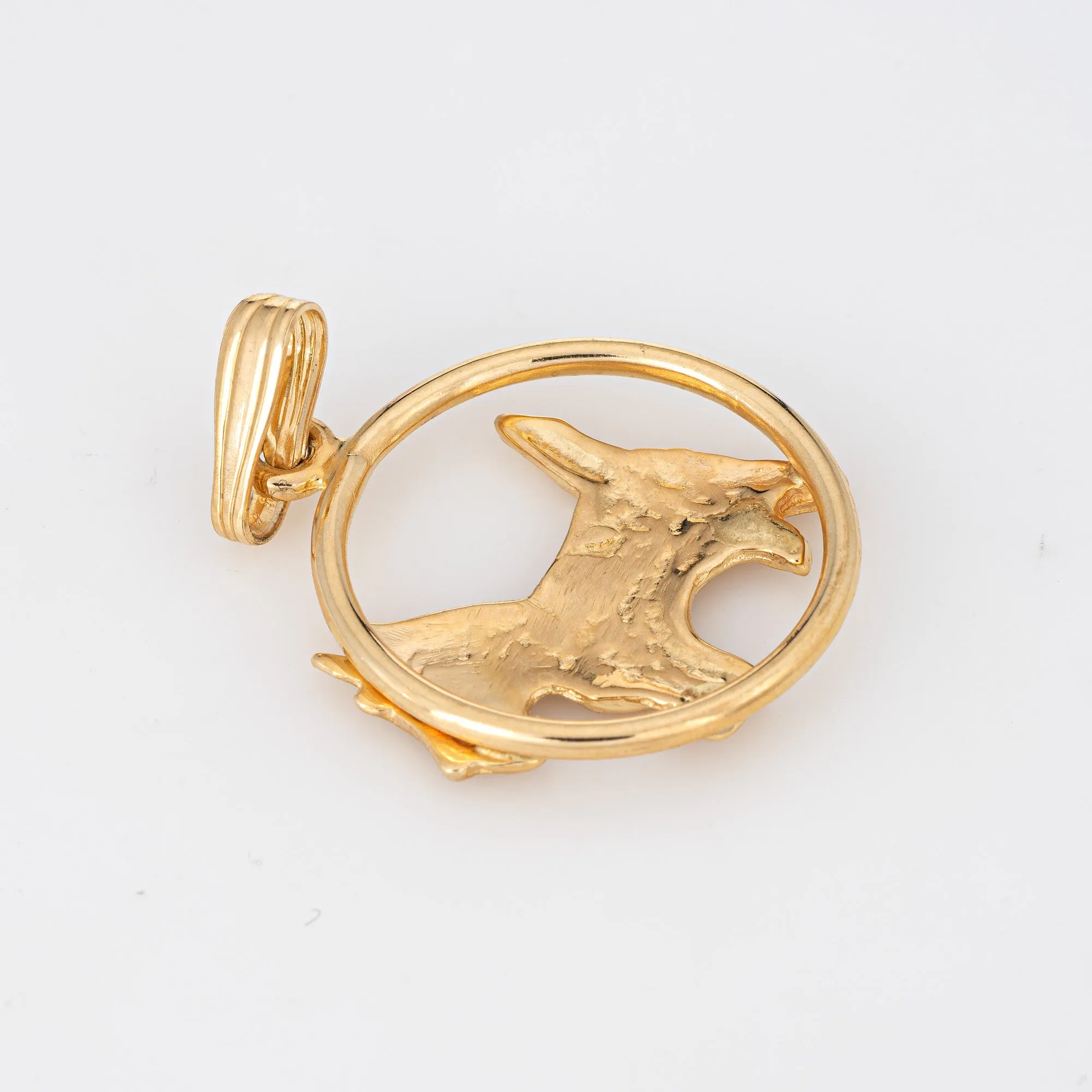 Vintage Scottish Terrier Charm Dog Pendant 14k Yellow Gold Animal Jewelry