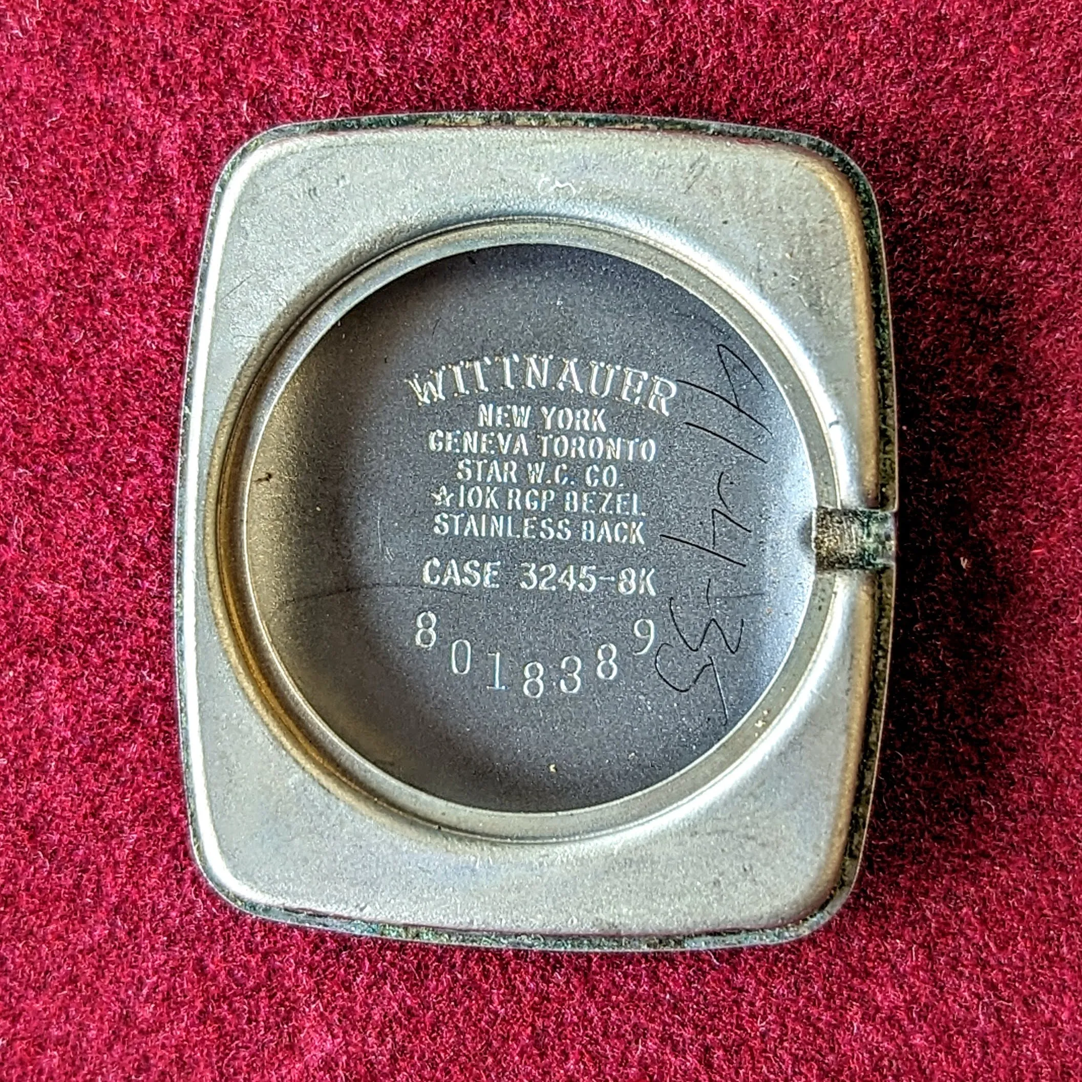 Vintage WITTNAUER Watch Cushion Case & Original Mesh Bracelet Swiss Made Wristwatch