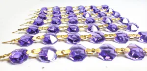 Violet Purple Chandelier Crystal Garland Yard