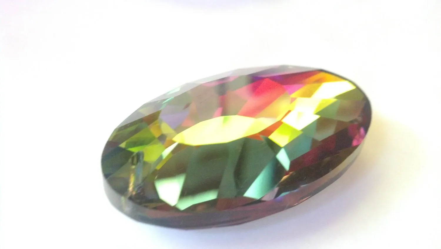 Vitrail Rainbow Oval Chandelier Crystals, Multicolor 50mm Pack of 3