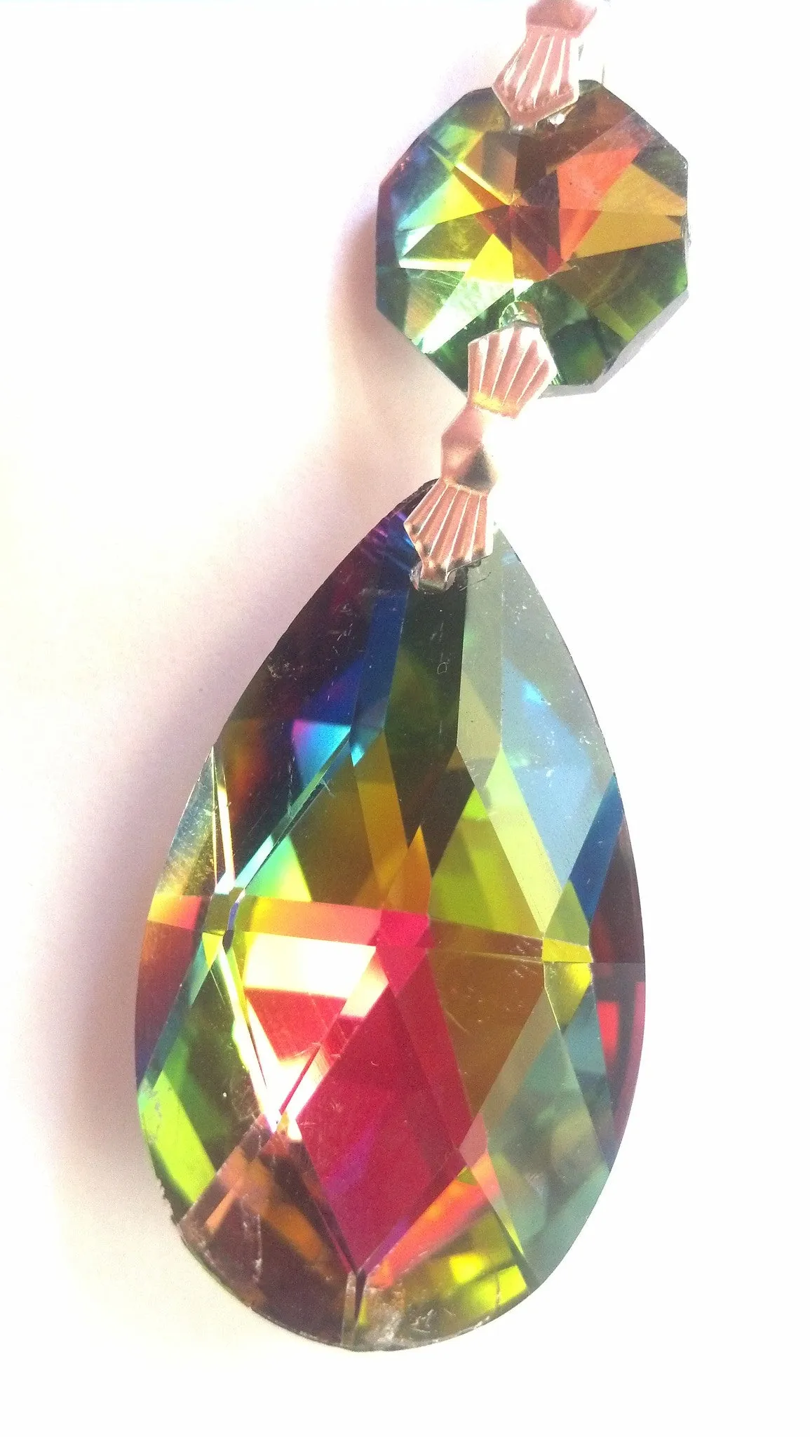 Vitrail Rainbow Teardrop Chandelier Crystals Ornaments, Pack of 5