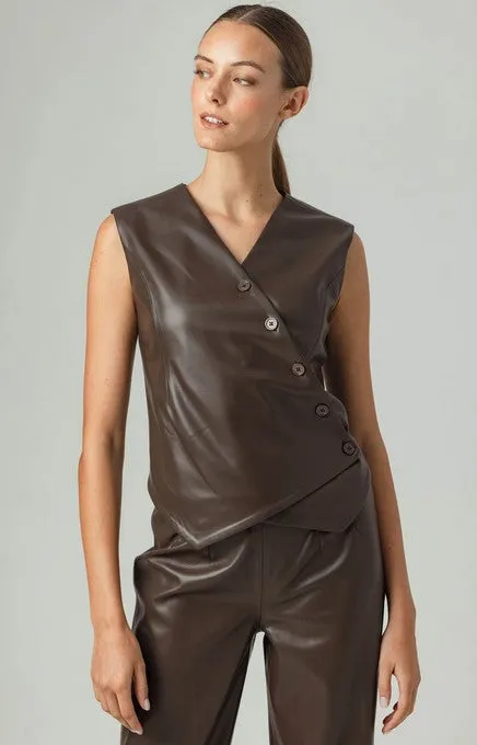 We are Sundays Joelle Vest - Chocolate Dress