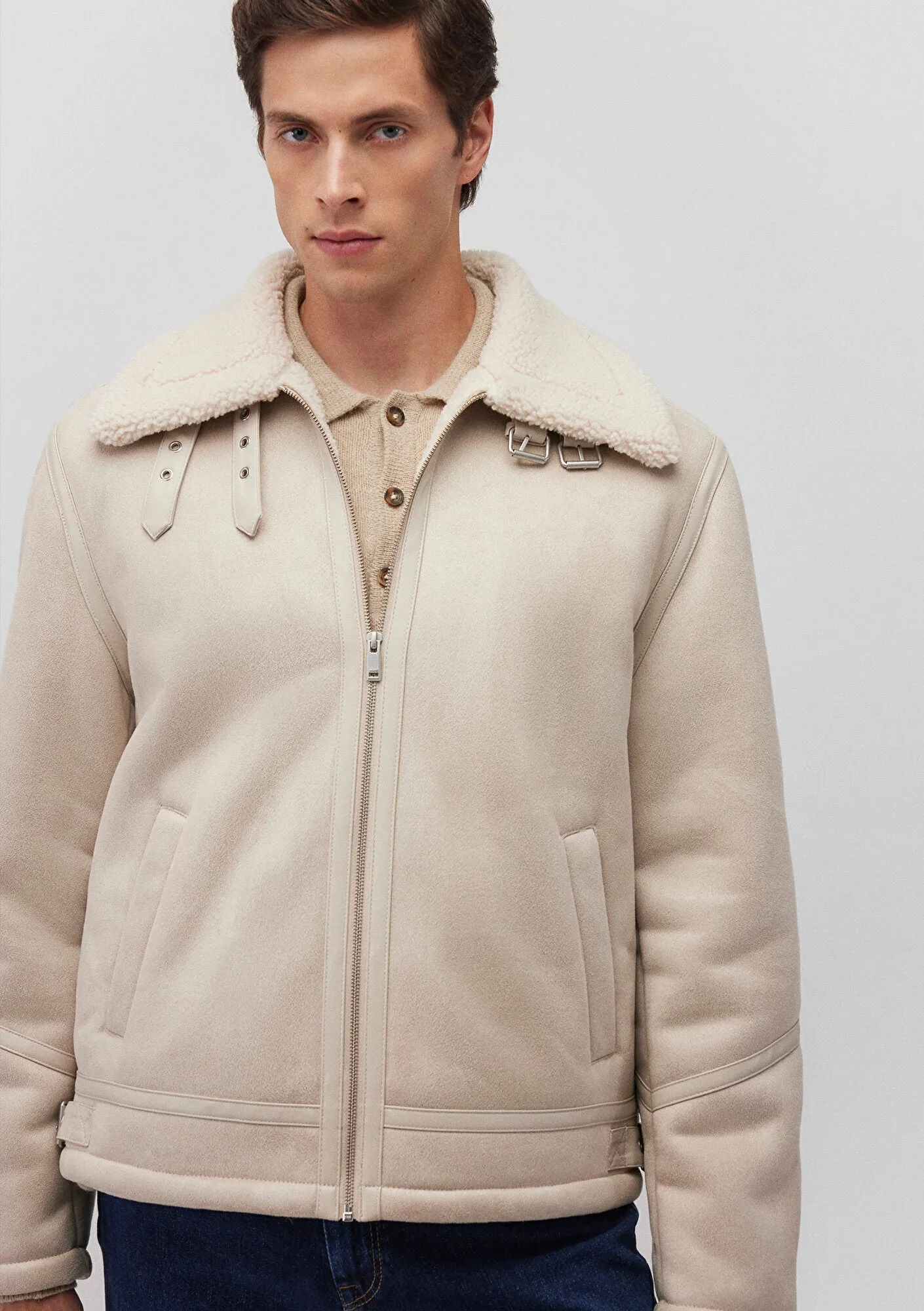 White Faux Leather Jacket