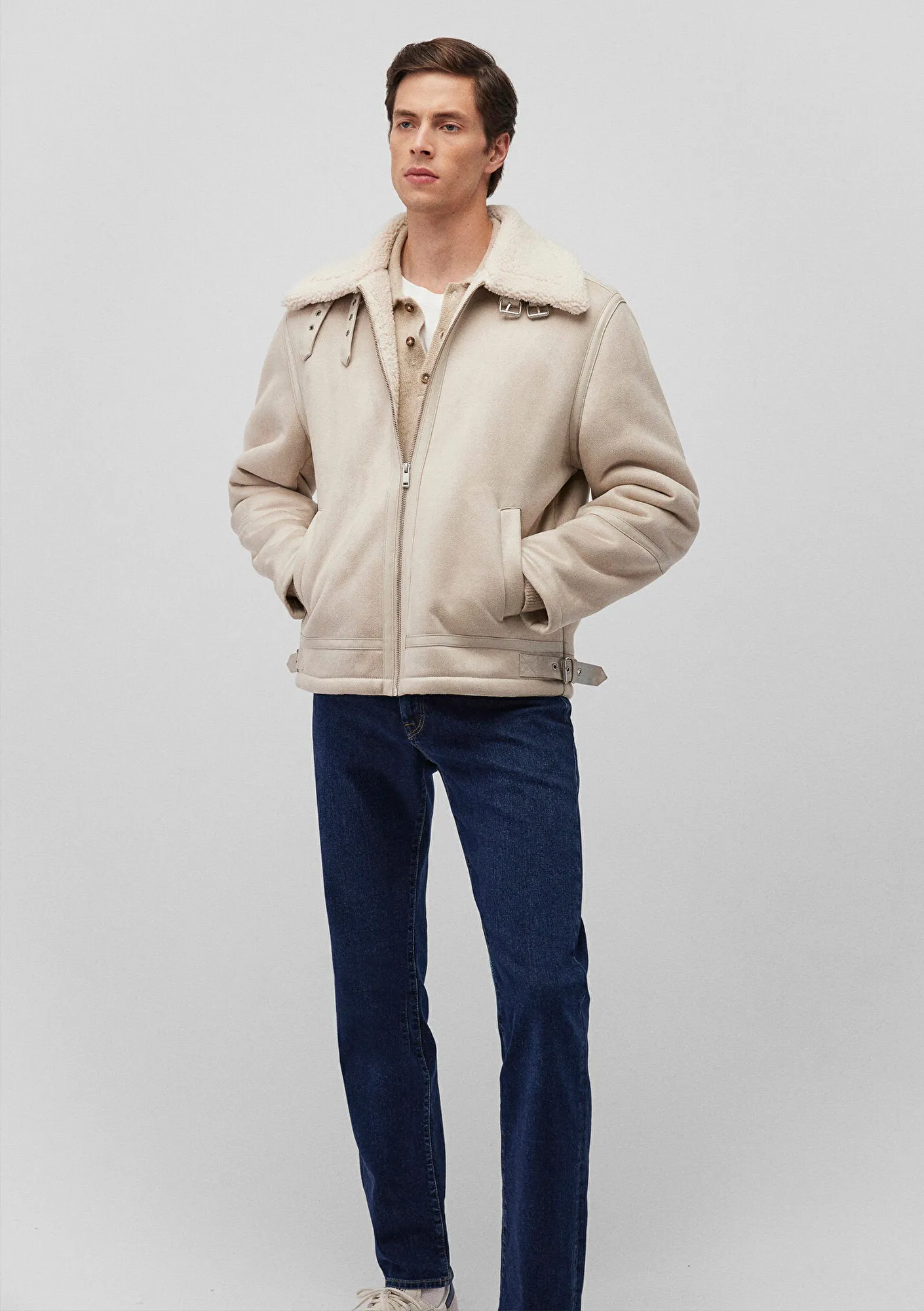 White Faux Leather Jacket