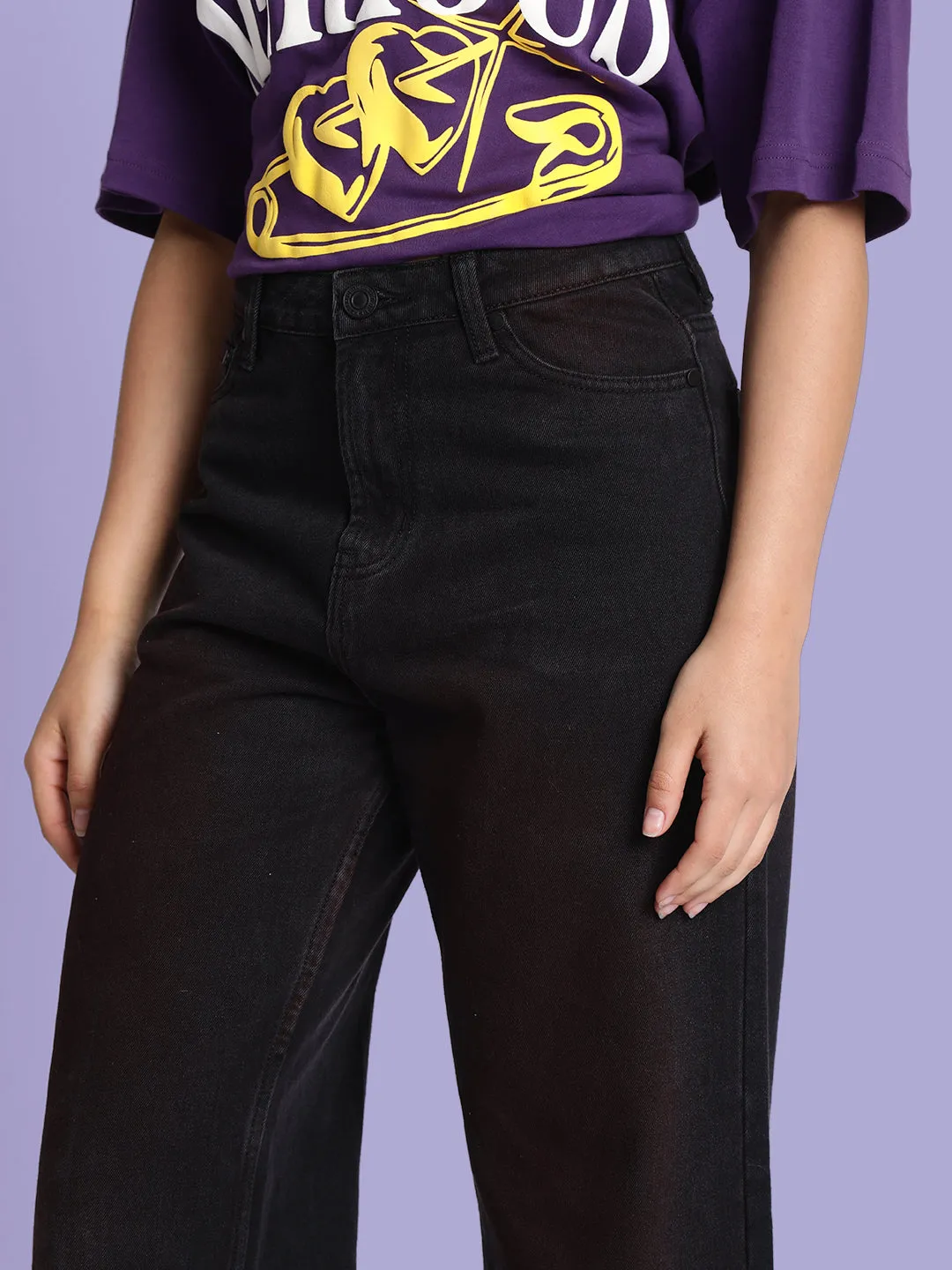 Women Relax Fit Rust Tinted Jeans
