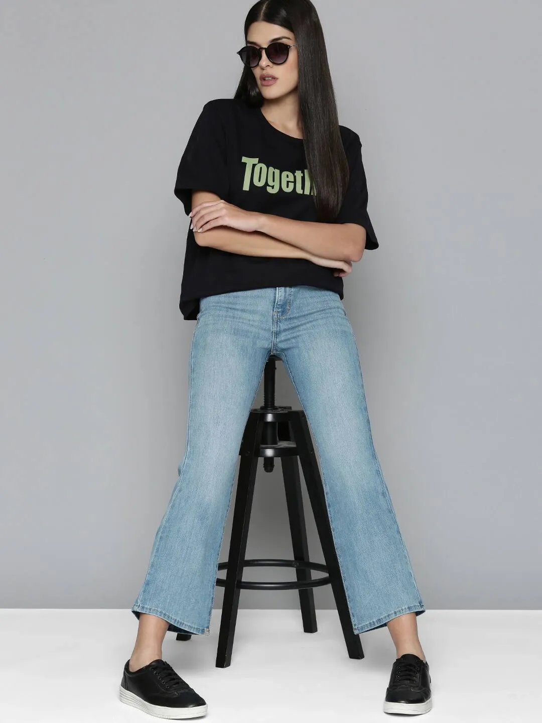 Women's 315 Blue Bootcut Fit Mid Rise Jeans