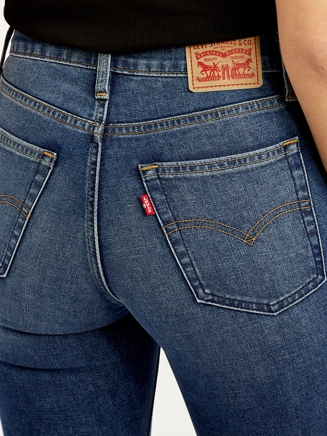 Women's 725 Blue Slim Bootcut Fit High Rise Jeans