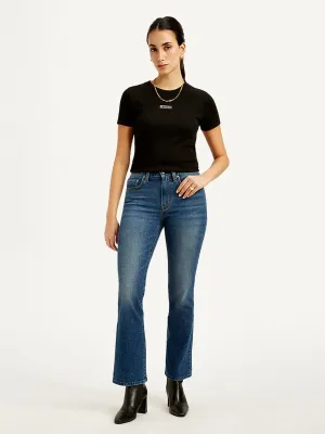 Women's 725 Blue Slim Bootcut Fit High Rise Jeans