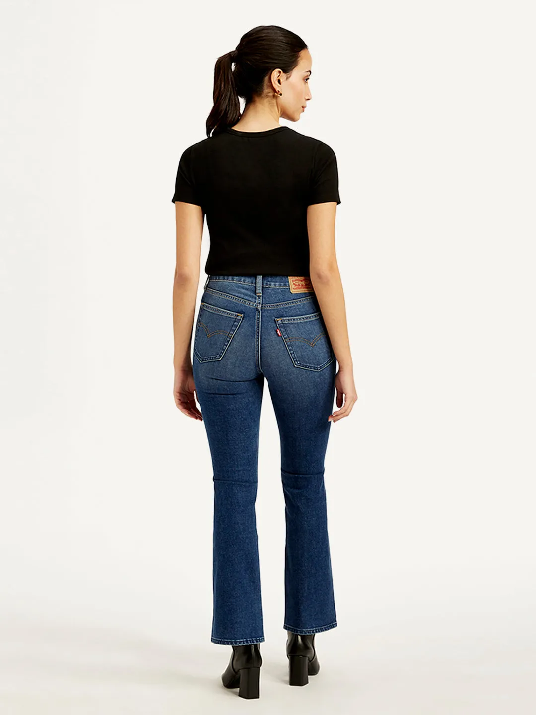 Women's 725 Blue Slim Bootcut Fit High Rise Jeans