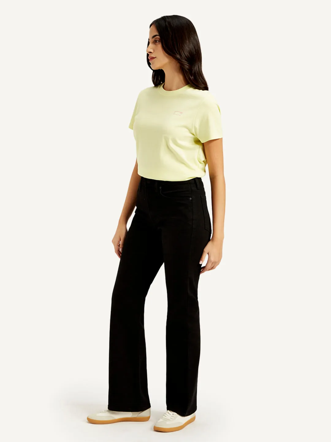 Women's Black Bootcut Fit Mid Rise Jeans