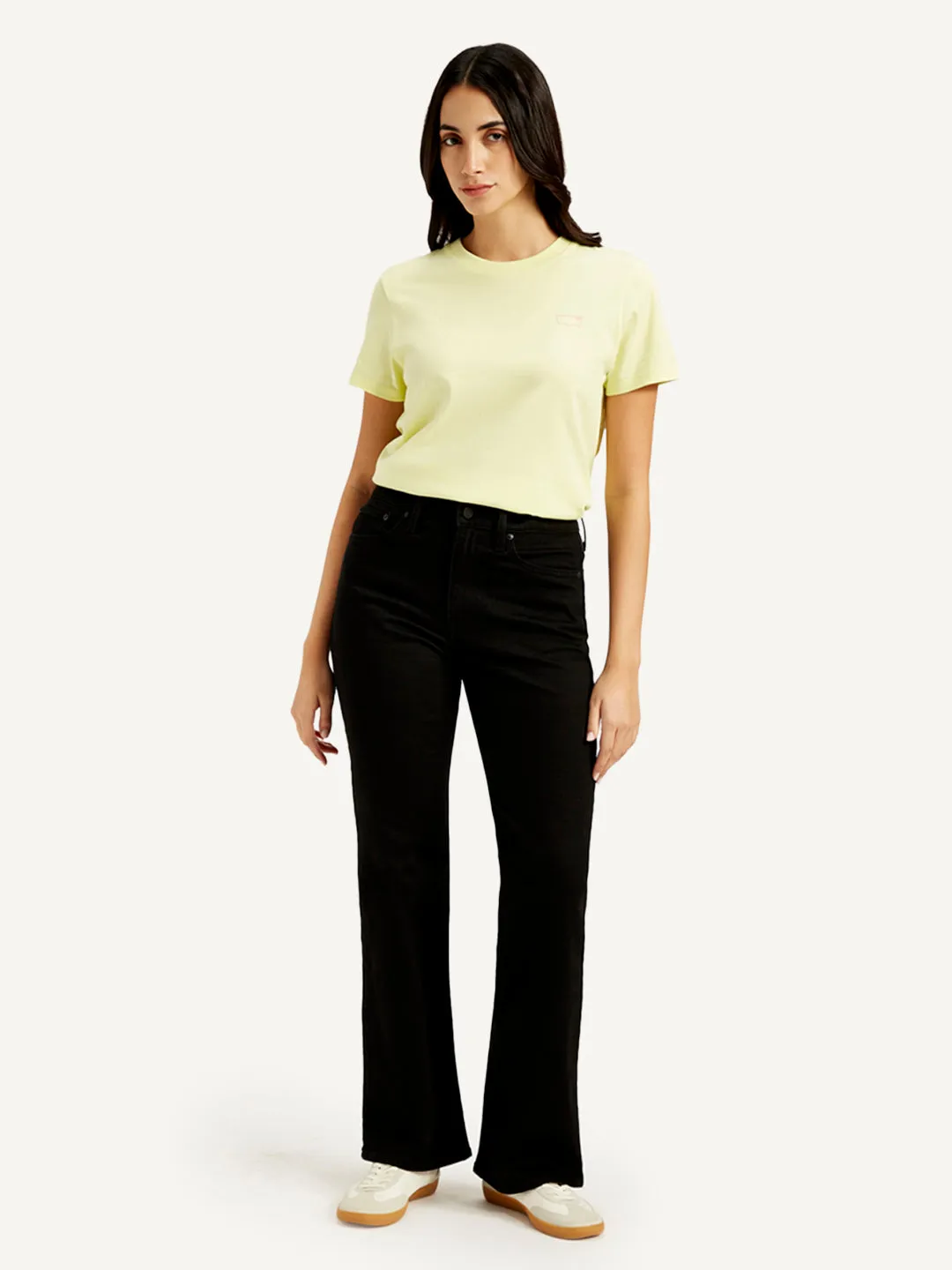 Women's Black Bootcut Fit Mid Rise Jeans