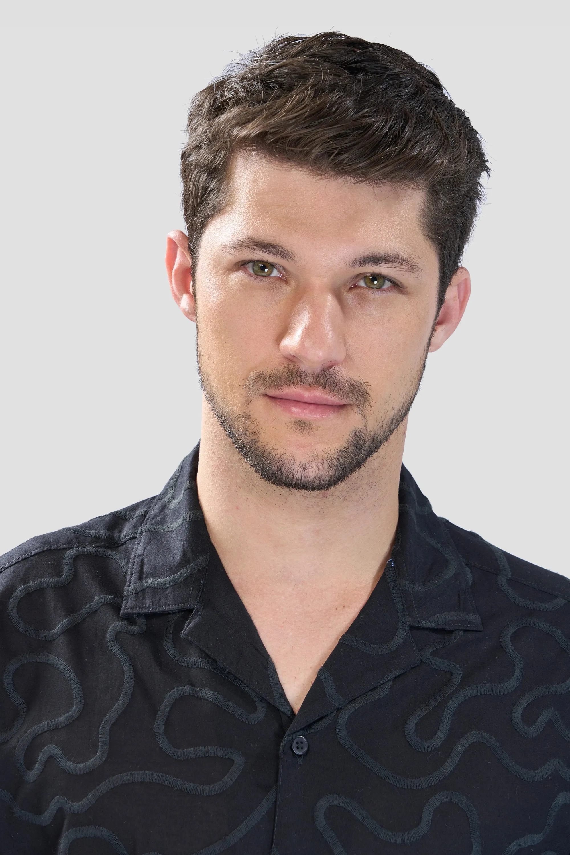 XKIND BLACK EMBROIDERED RELAXED FIT SHIRT