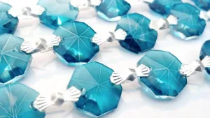 Zircon Blue Chandelier Crystal Garland Yard